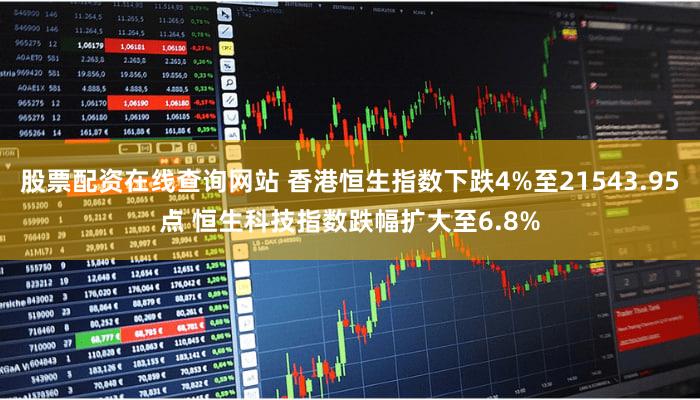 股票配资在线查询网站 香港恒生指数下跌4%至21543.95点 恒生科技指数跌幅扩大至6.8%