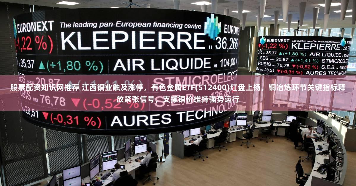 股票配资知识网推荐 江西铜业触及涨停，有色金属ETF(512400)红盘上扬，铜冶炼环节关键指标释放紧张信号，支撑铜价维持强势运行