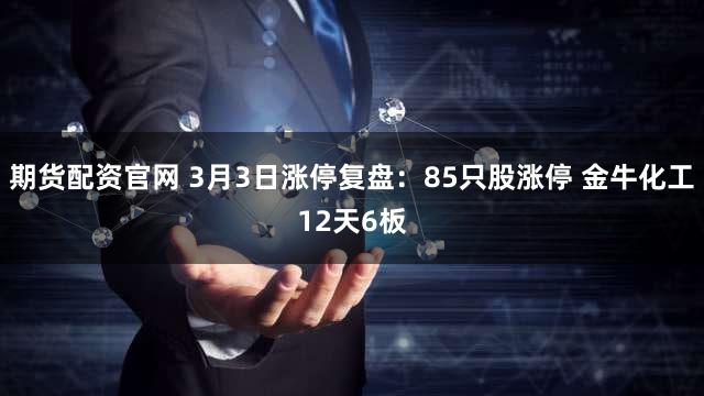 期货配资官网 3月3日涨停复盘：85只股涨停 金牛化工12天6板