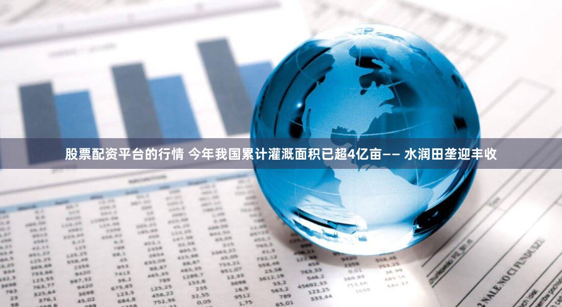 股票配资平台的行情 今年我国累计灌溉面积已超4亿亩—— 水润田垄迎丰收